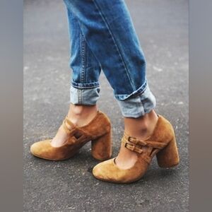 Jeffrey Campbell - Free People Elise Mary Jane Pumps in Blush